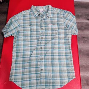 Columbia short sleeve button up shirt men's size L